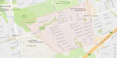 Karte von Lansing Nachbarschaft Toronto