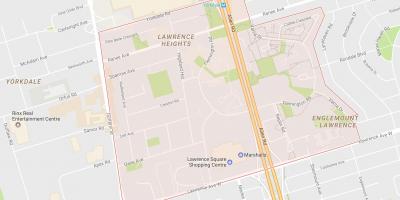 Karte von Lawrence Heights Nachbarschaft in Toronto