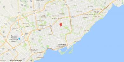 Karte von Lawrence Park district Toronto