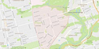 Karte von Leaside Nachbarschaft Toronto