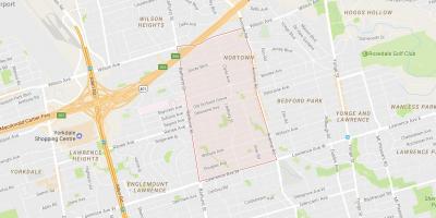 Karte von Ledbury Park-Viertel von Toronto