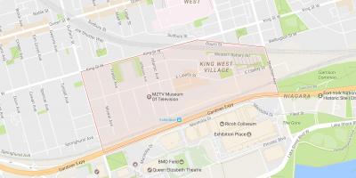 Karte von Liberty Village Nachbarschaft von Toronto