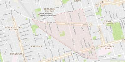 Karte von Little Portugal Viertel von Toronto