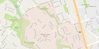 Karte von Markland Holz Nachbarschafts-Toronto