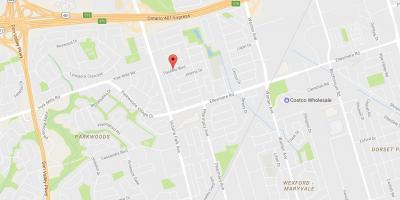 Karte von Maryvalen eighbourhood Toronto