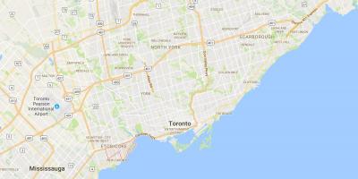 Karte von Mimico district Toronto