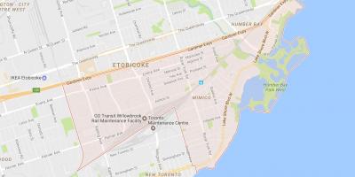 Karte von Mimico Nachbarschaft Toronto