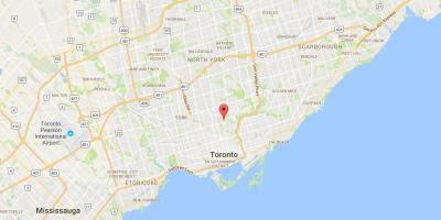 Karte von Moore Park district Toronto