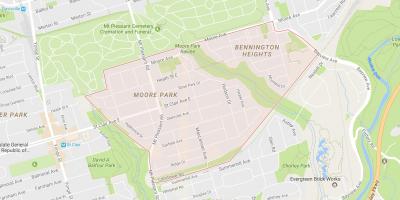 Karte der Moore-Park-Viertel von Toronto