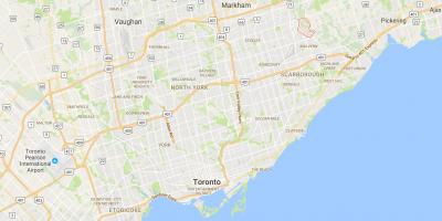 Karte von Morningside Heights district Toronto