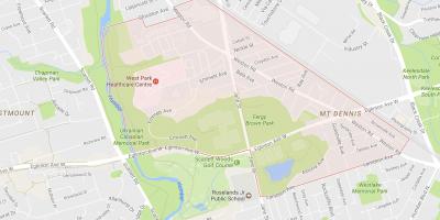 Karte von Mount Dennis Nachbarschaft Toronto