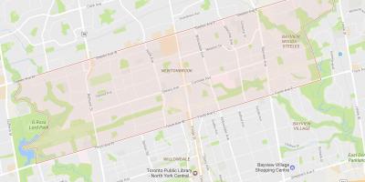 Karte von Newtonbrook Nachbarschaft Toronto