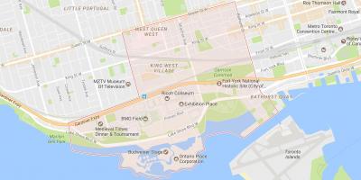 Karte von Niagara, Toronto Nachbarschaft