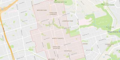 Karte von Nord-Viertel von Toronto