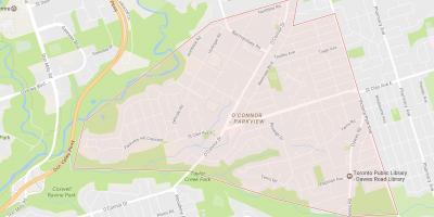 Karte von O ' Connor–Parkview Nachbarschaft Toronto