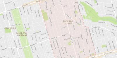 Karte von Oakwood–Vaughan Toronto Nachbarschaft