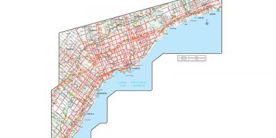 Karte der offizielle Weg von Ontario