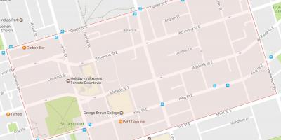 Karte von Old Town Nachbarschaft Toronto