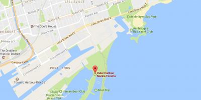 Karte von Outer harbour marina, Toronto