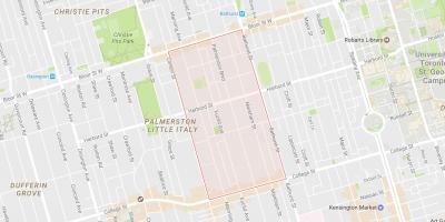 Karte von Palmerston Nachbarschaft Toronto