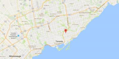 Karte von Pape Village district Toronto