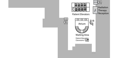 Karte von Princess Margaret Cancer Centre in Toronto. 1. Stock Unten (B1)