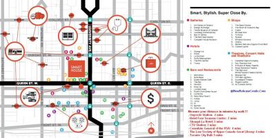 Karte von Queen street Toronto