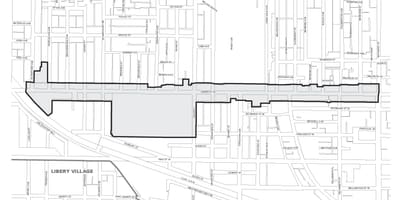 Karte von Queen street west Toronto
