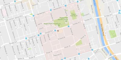 Karte der Regent Park Toronto Nachbarschaft