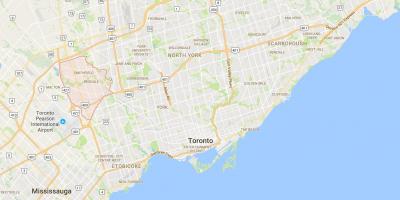 Karte von Rexdale district Toronto