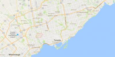 Karte von Rockcliffe–Smythe district Toronto
