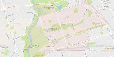 Karte von Rockcliffe–Smythe Nachbarschaft Toronto