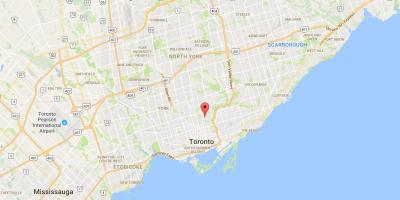 Karte von Rosedale district Toronto