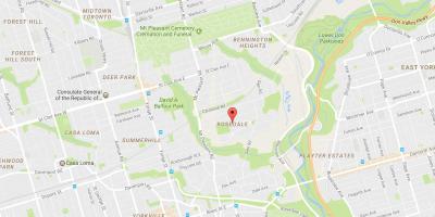Karte von Rosedale Nachbarschaft Toronto
