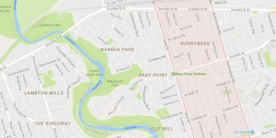 Karte von Runnymede Nachbarschaft Toronto