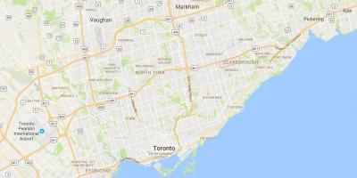 Karte von Scarborough City Centre district Toronto