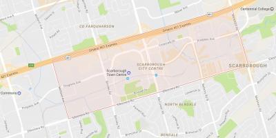 Karte von Scarborough City Centre Toronto Nachbarschaft