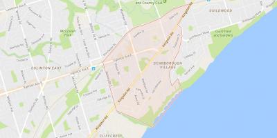 Karte von Scarborough Village Nachbarschaft von Toronto