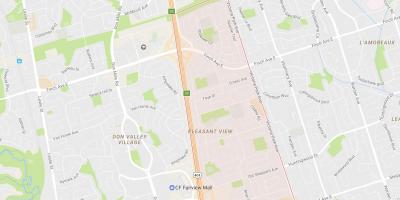 Karte von Pleasant View Nachbarschaft Toronto