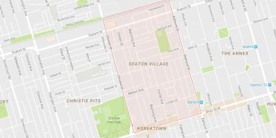 Karte von Seaton Village Nachbarschaft von Toronto