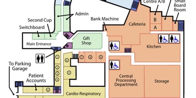 Karte von St. Joseph ' s Health centre, Toronto Ebene 1