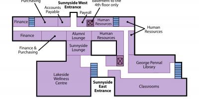 Karte von St. Joseph ' s Health centre, Toronto Sunnyside level 1