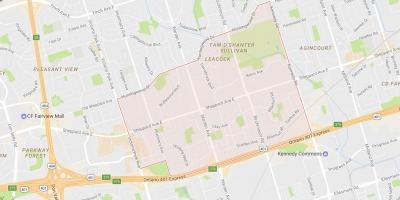 Karte von Tam O'Shanter – Sullivan Nachbarschaft Toronto