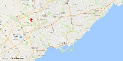 Karte von Thistletown district Toronto
