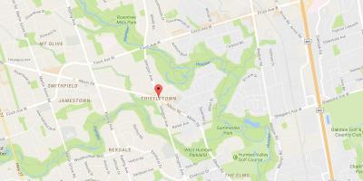 Karte von Thistletownneighbourhood Nachbarschaft Toronto