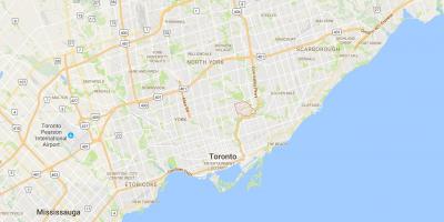 Karte von Thorncliffe Park district Toronto