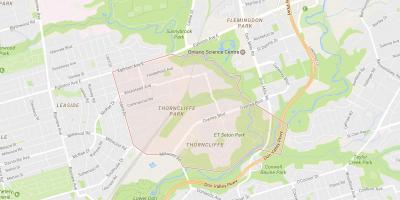 Karte von Thorncliffe Park-Viertel von Toronto