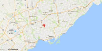 Karte von Tichester district Toronto