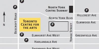 Karte von Toronto centre for the arts