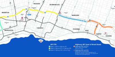 Karte von Toronto highway 407